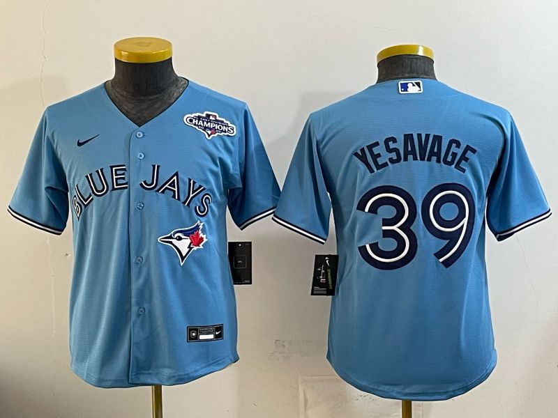 Youth Toronto Blue Jays #39 Yesavage Light Blue Game 2026 Nike MLB Jersey style 05
